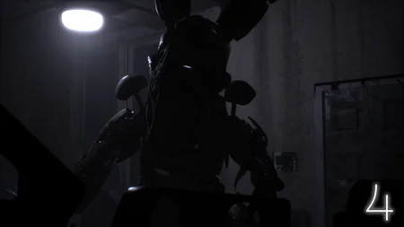 Dark silhouette of Spring Bonnie from Final Nights 4