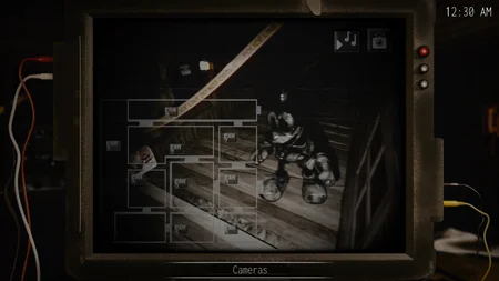 Oblitus Casa camera feed with Willy visible lurking in a dark room