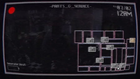 Parts and Service room security camera with restaurant map visible in The Return to Bloody Nights