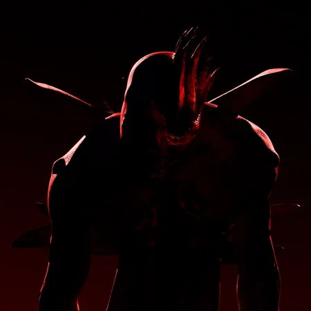 Shadows Awaken - Monstrous animatronic silhouette bathed in red light